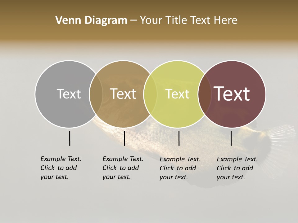 A Black And Yellow Fish Is In The Water PowerPoint Template