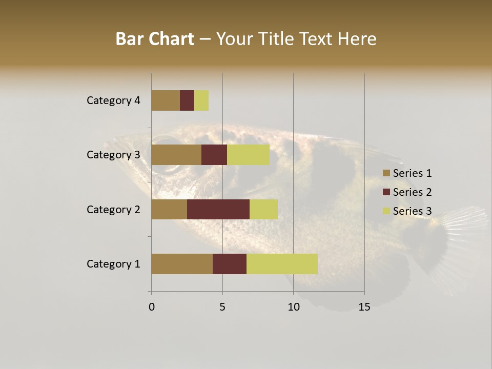 A Black And Yellow Fish Is In The Water PowerPoint Template