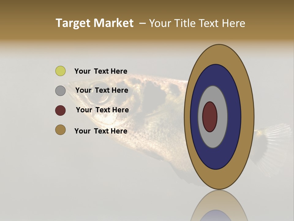 A Black And Yellow Fish Is In The Water PowerPoint Template