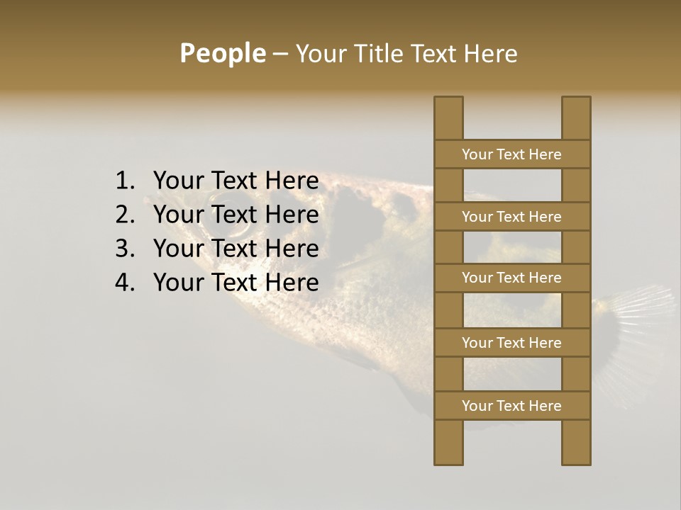 A Black And Yellow Fish Is In The Water PowerPoint Template