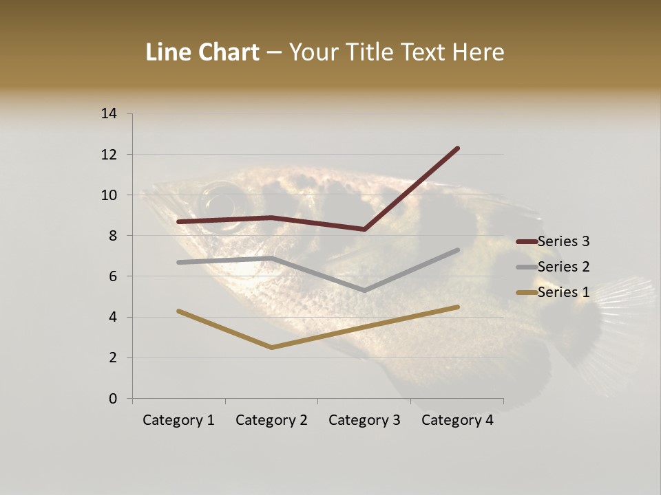 A Black And Yellow Fish Is In The Water PowerPoint Template