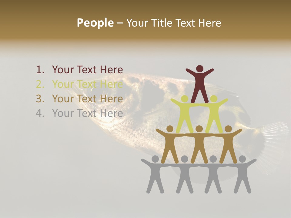 A Black And Yellow Fish Is In The Water PowerPoint Template