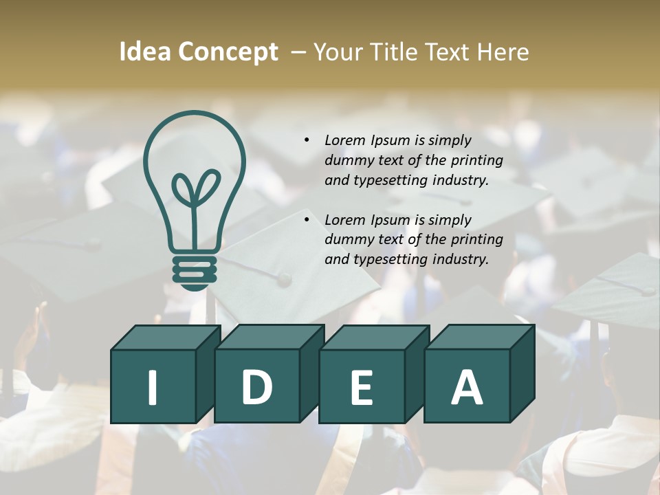 Gown Board Square PowerPoint Template