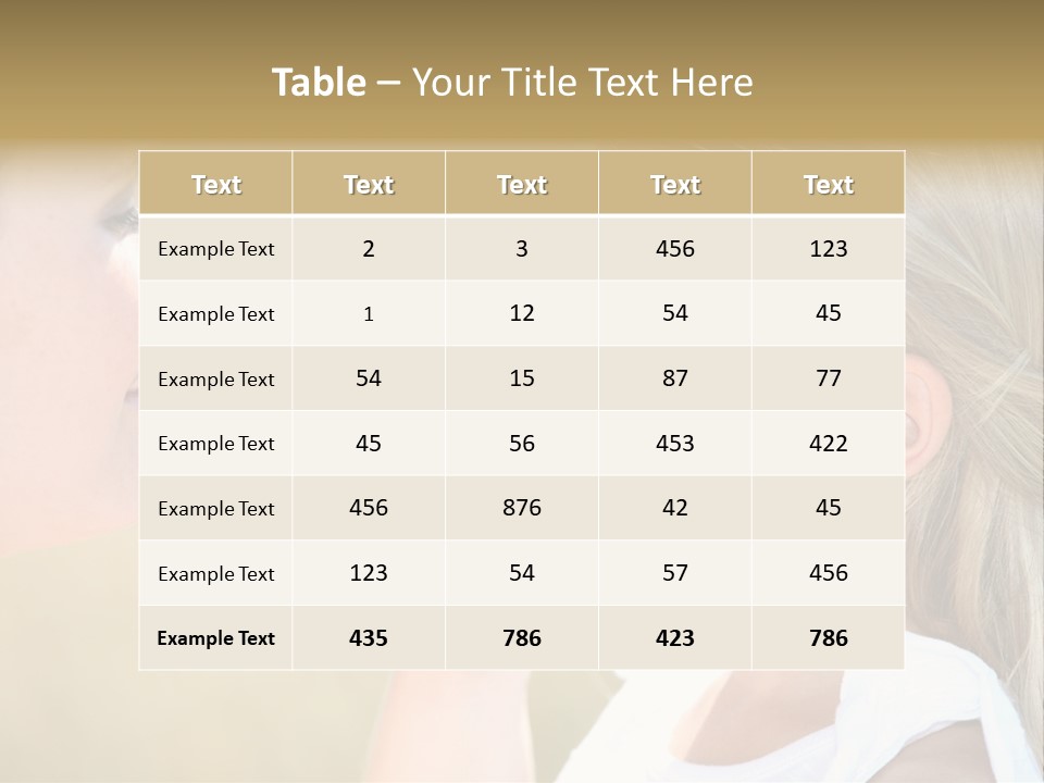 Blonde Spread Light PowerPoint Template