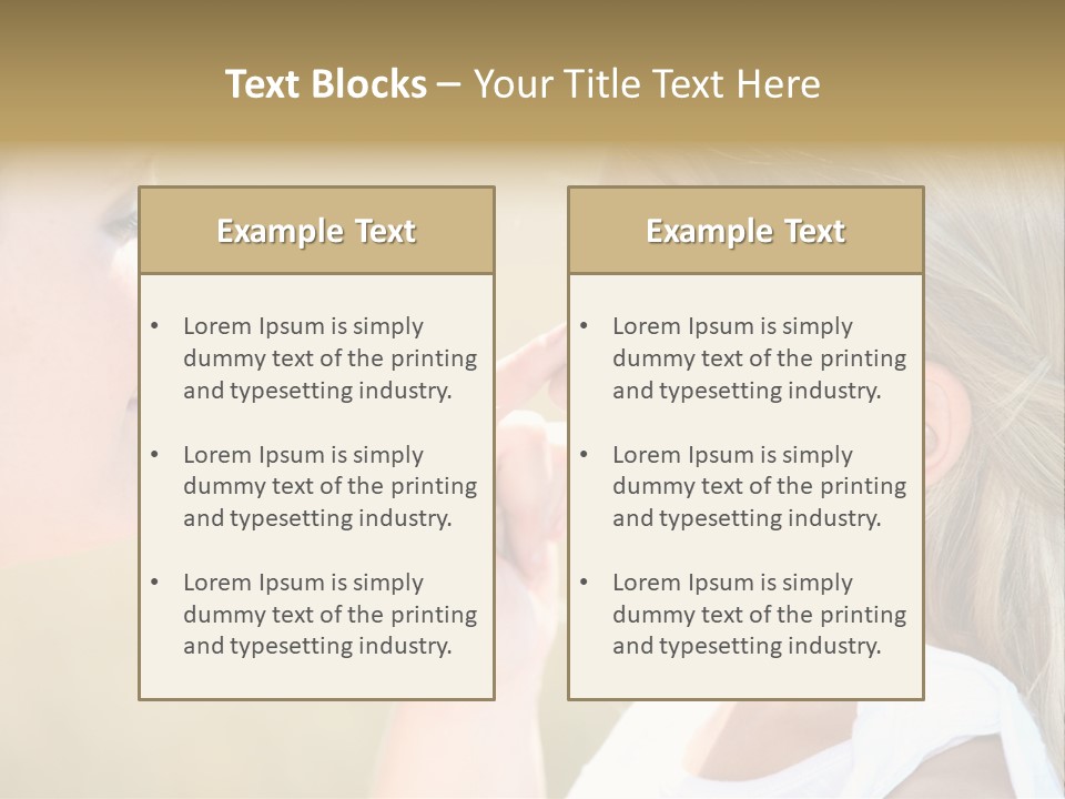 Blonde Spread Light PowerPoint Template