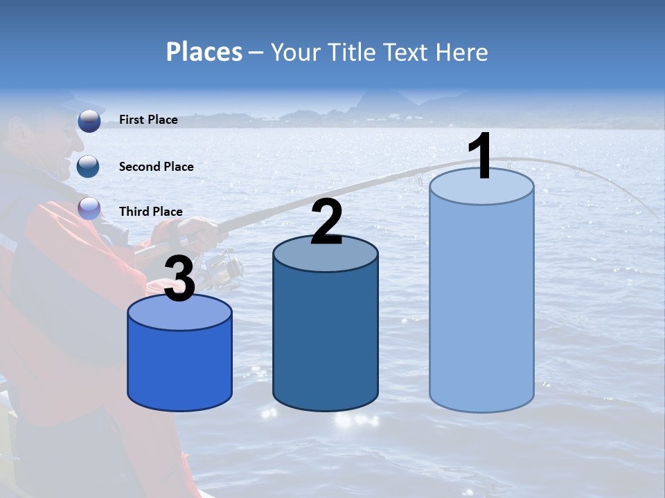 A Man Fishing On A Boat In The Water PowerPoint Template