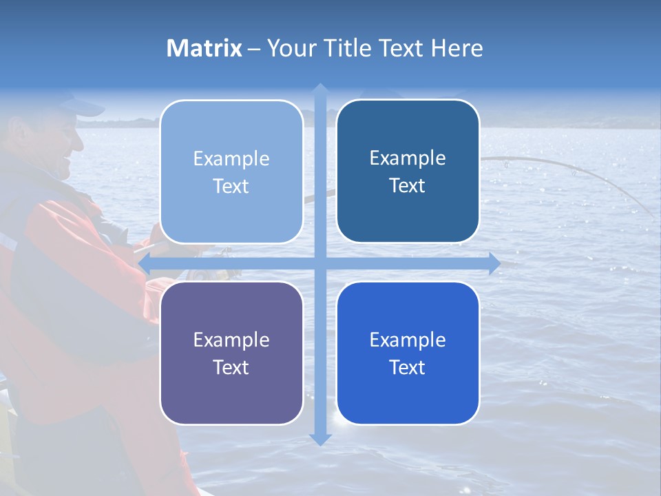 A Man Fishing On A Boat In The Water PowerPoint Template