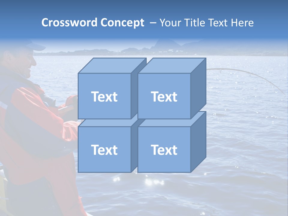 A Man Fishing On A Boat In The Water PowerPoint Template