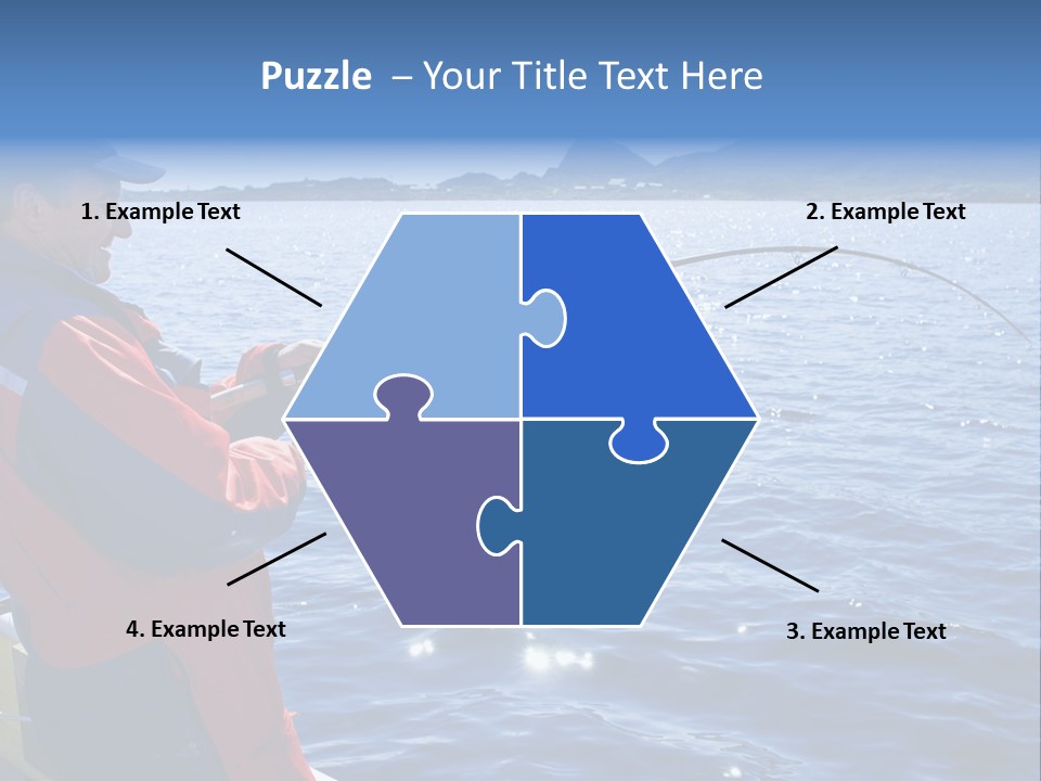 A Man Fishing On A Boat In The Water PowerPoint Template