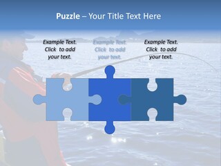 A Man Fishing On A Boat In The Water PowerPoint Template