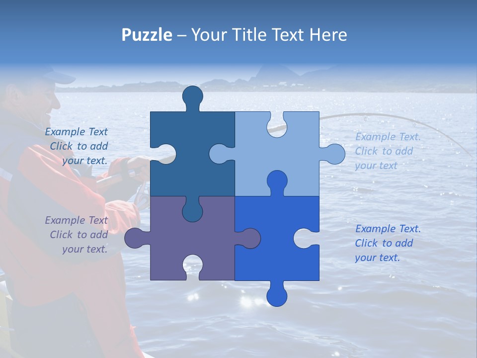 A Man Fishing On A Boat In The Water PowerPoint Template