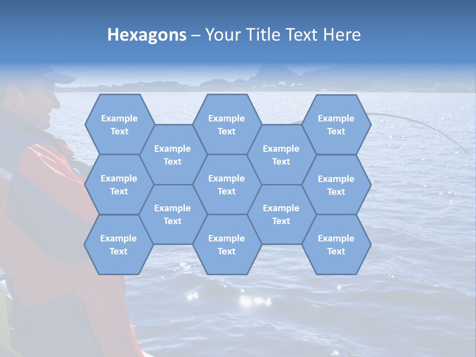 A Man Fishing On A Boat In The Water PowerPoint Template