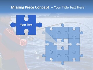 A Man Fishing On A Boat In The Water PowerPoint Template