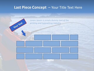 A Man Fishing On A Boat In The Water PowerPoint Template
