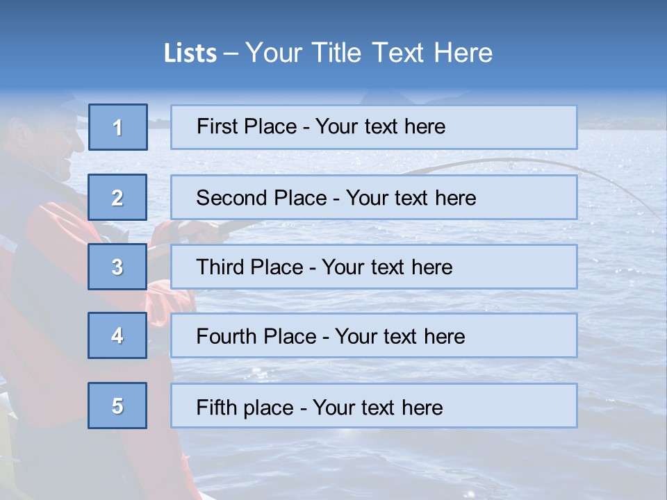 A Man Fishing On A Boat In The Water PowerPoint Template