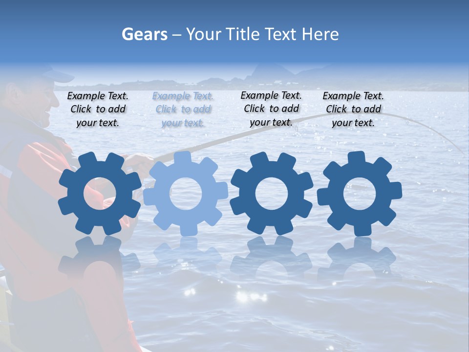 A Man Fishing On A Boat In The Water PowerPoint Template