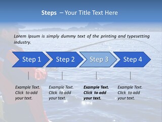 A Man Fishing On A Boat In The Water PowerPoint Template