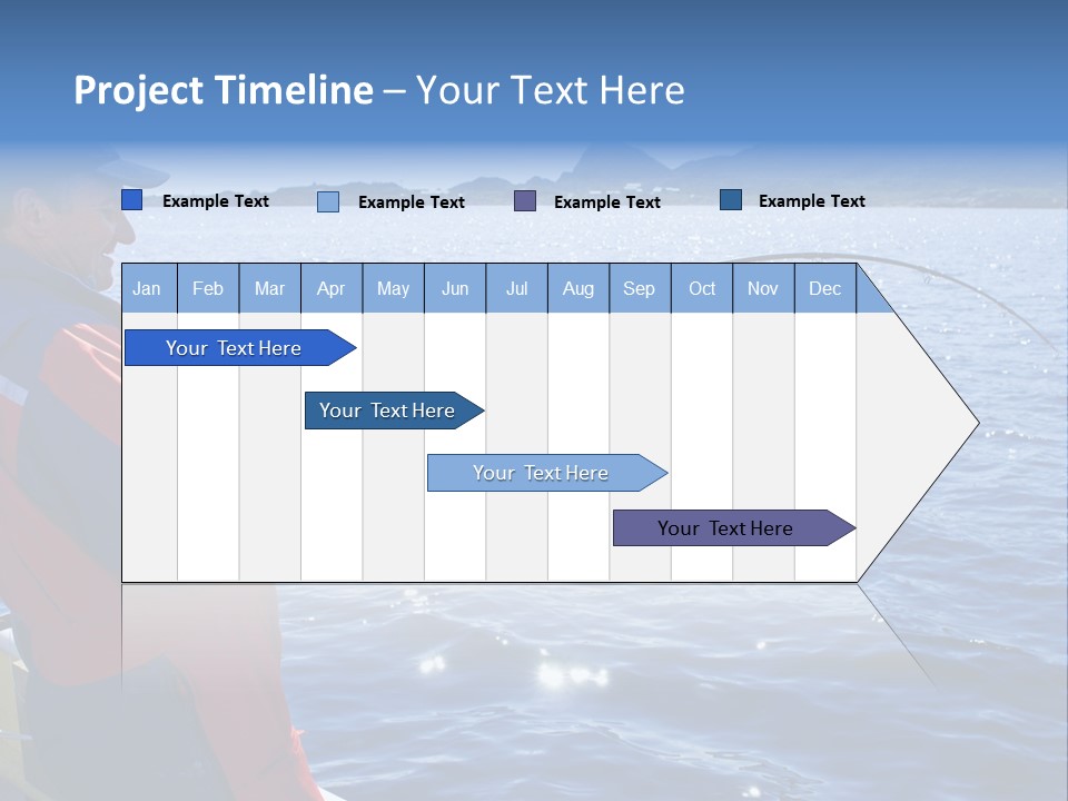 A Man Fishing On A Boat In The Water PowerPoint Template