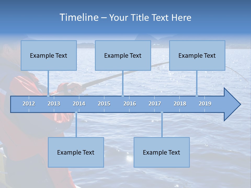 A Man Fishing On A Boat In The Water PowerPoint Template