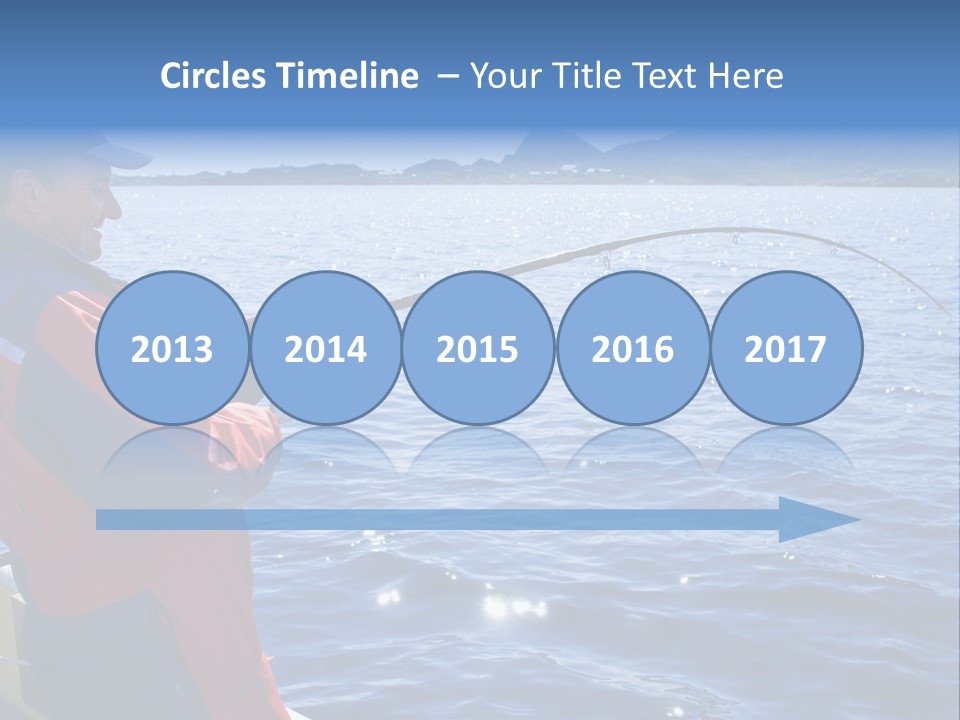 A Man Fishing On A Boat In The Water PowerPoint Template