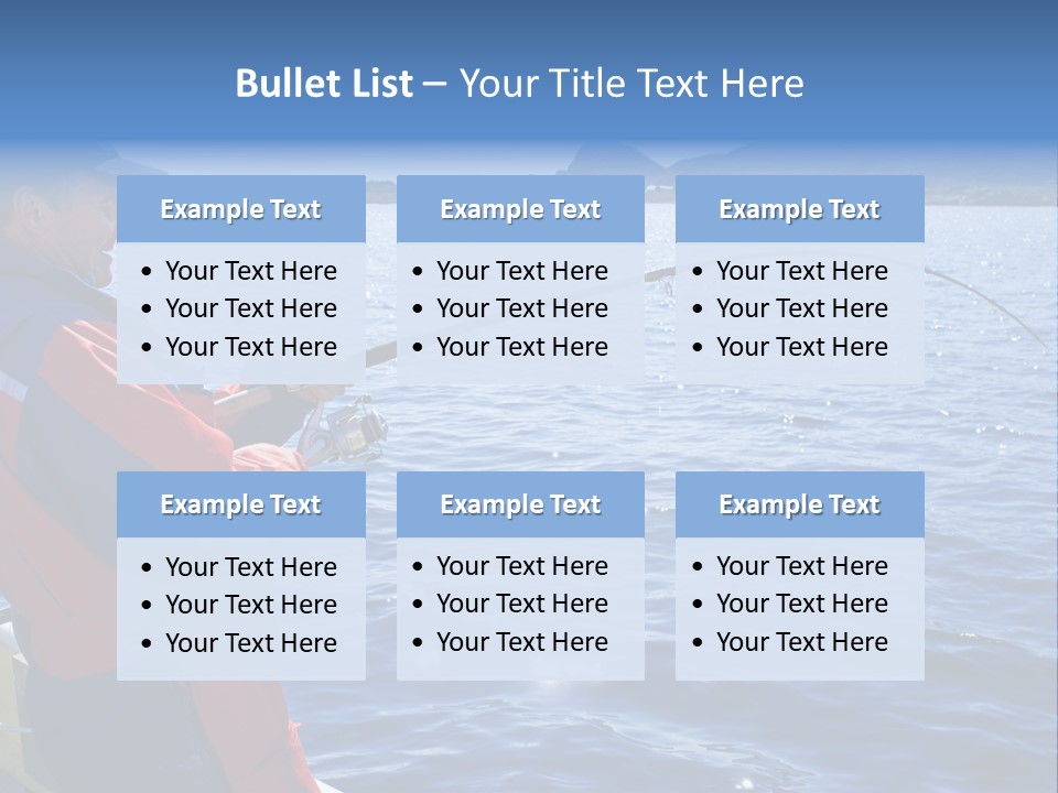 A Man Fishing On A Boat In The Water PowerPoint Template