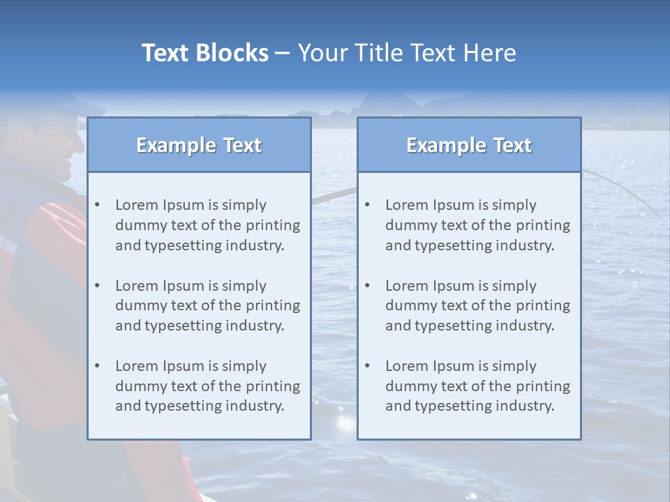 A Man Fishing On A Boat In The Water PowerPoint Template