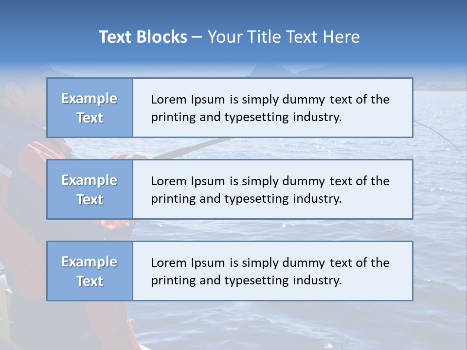 A Man Fishing On A Boat In The Water PowerPoint Template