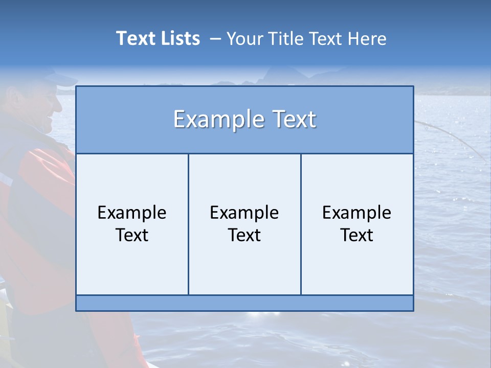 A Man Fishing On A Boat In The Water PowerPoint Template
