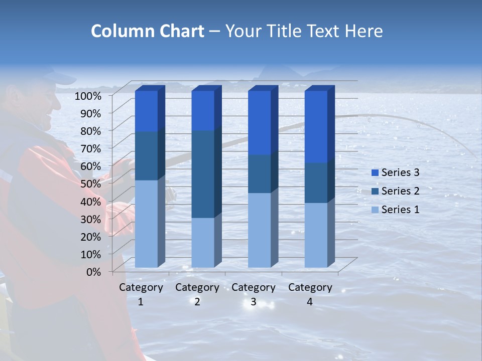 A Man Fishing On A Boat In The Water PowerPoint Template