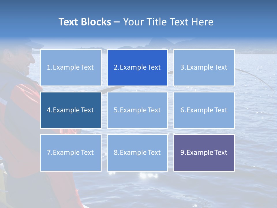 A Man Fishing On A Boat In The Water PowerPoint Template