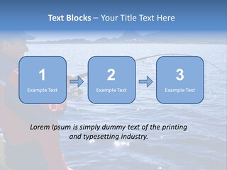 A Man Fishing On A Boat In The Water PowerPoint Template