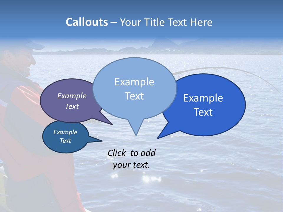 A Man Fishing On A Boat In The Water PowerPoint Template