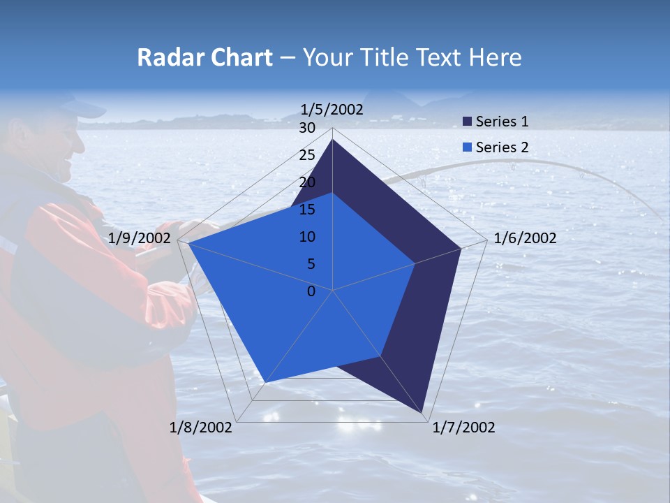 A Man Fishing On A Boat In The Water PowerPoint Template