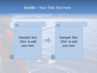 A Man Fishing On A Boat In The Water PowerPoint Template