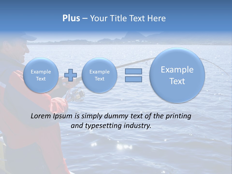 A Man Fishing On A Boat In The Water PowerPoint Template