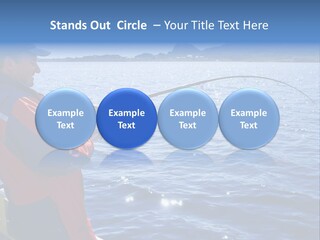 A Man Fishing On A Boat In The Water PowerPoint Template