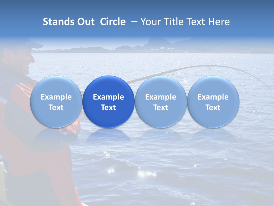 A Man Fishing On A Boat In The Water PowerPoint Template