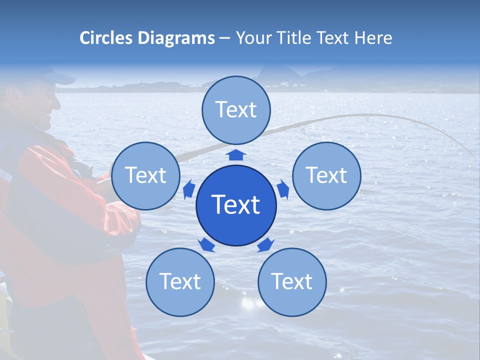 A Man Fishing On A Boat In The Water PowerPoint Template