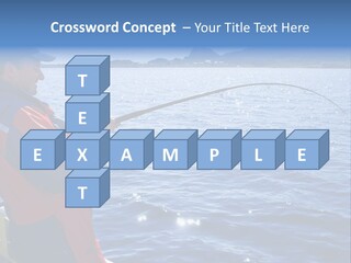 A Man Fishing On A Boat In The Water PowerPoint Template