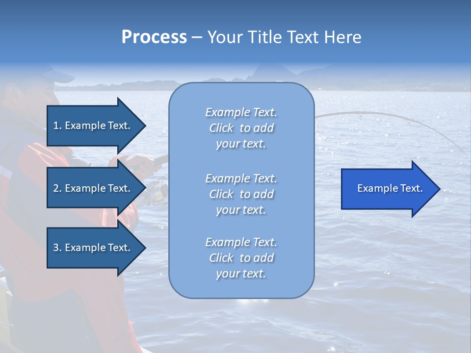 A Man Fishing On A Boat In The Water PowerPoint Template