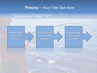 A Man Fishing On A Boat In The Water PowerPoint Template