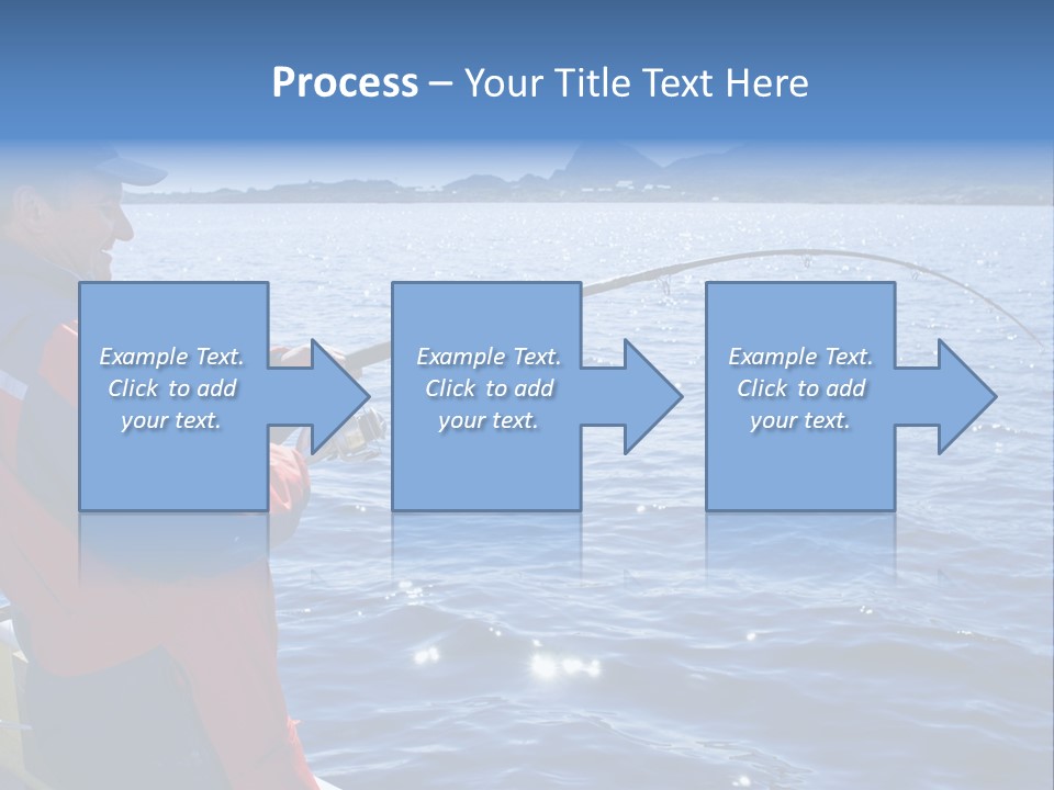A Man Fishing On A Boat In The Water PowerPoint Template