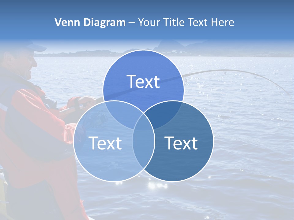 A Man Fishing On A Boat In The Water PowerPoint Template