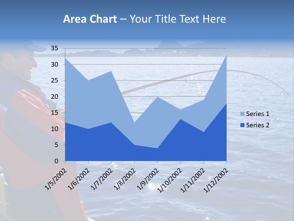 A Man Fishing On A Boat In The Water PowerPoint Template