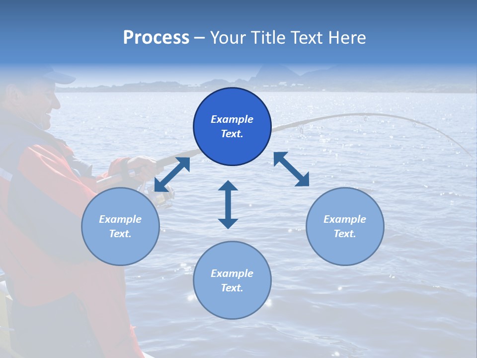 A Man Fishing On A Boat In The Water PowerPoint Template