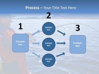 A Man Fishing On A Boat In The Water PowerPoint Template