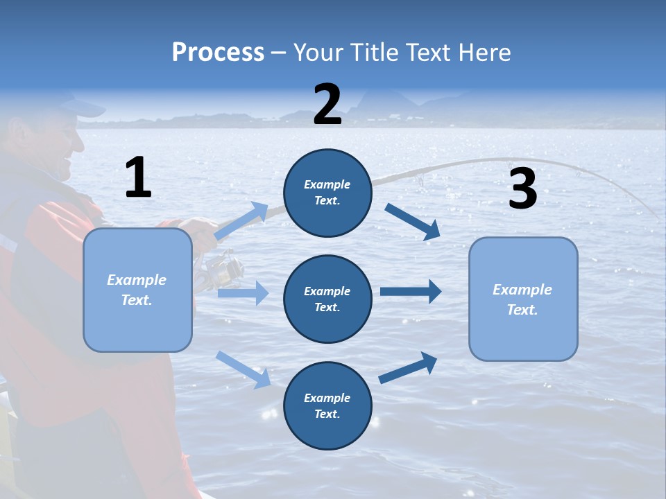 A Man Fishing On A Boat In The Water PowerPoint Template