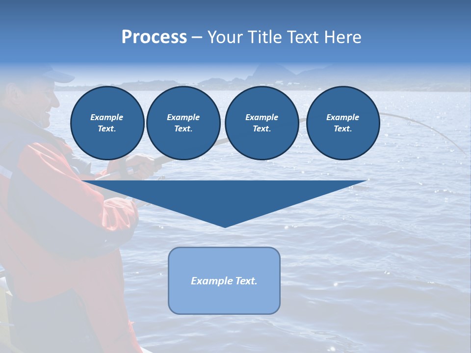 A Man Fishing On A Boat In The Water PowerPoint Template