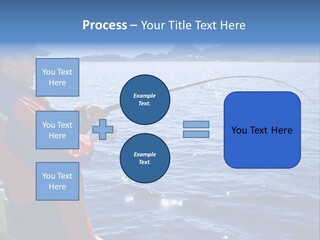 A Man Fishing On A Boat In The Water PowerPoint Template