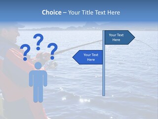 A Man Fishing On A Boat In The Water PowerPoint Template
